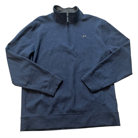 Men's Vineyard  Vines Performance Ribbed 
Quarter-Zip Pullover Sweater, Sz L - Picture 8 of 13